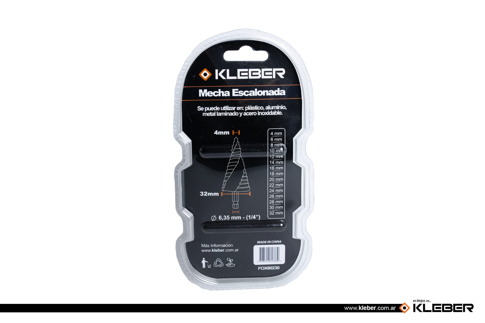 MECHA ESCALONADA DE ACERO